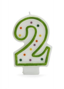 2nd Birthday Candle